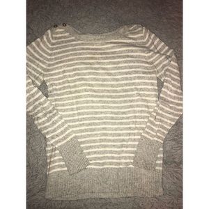 Grey striped sweater